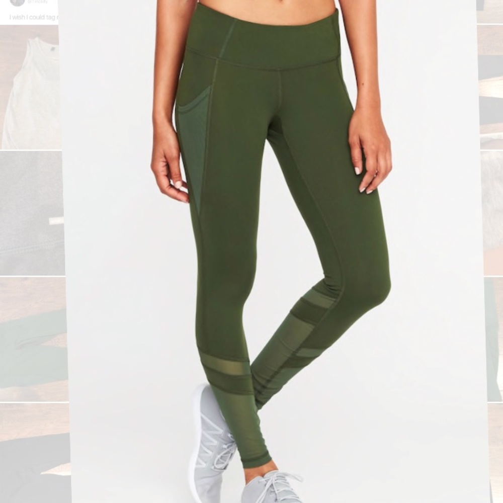 Midrise mesh leggings